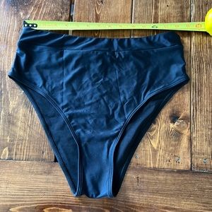 Black High Wasted Swim Bottoms